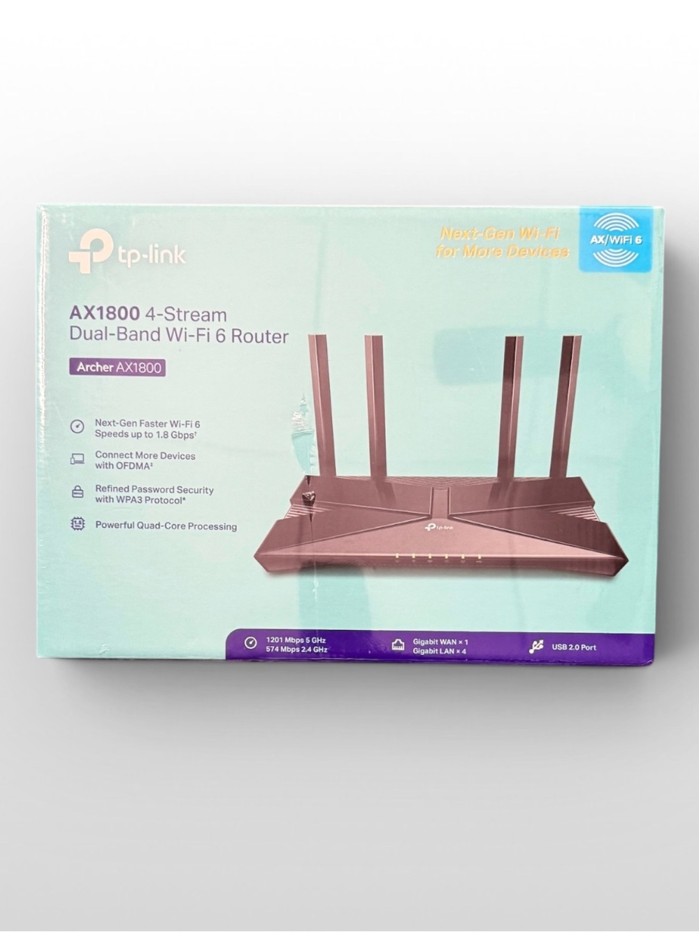 TP-Link Archer AX1800 Dual-Band Wi-Fi 6 Gigabit Router 4-Stream New Sealed
